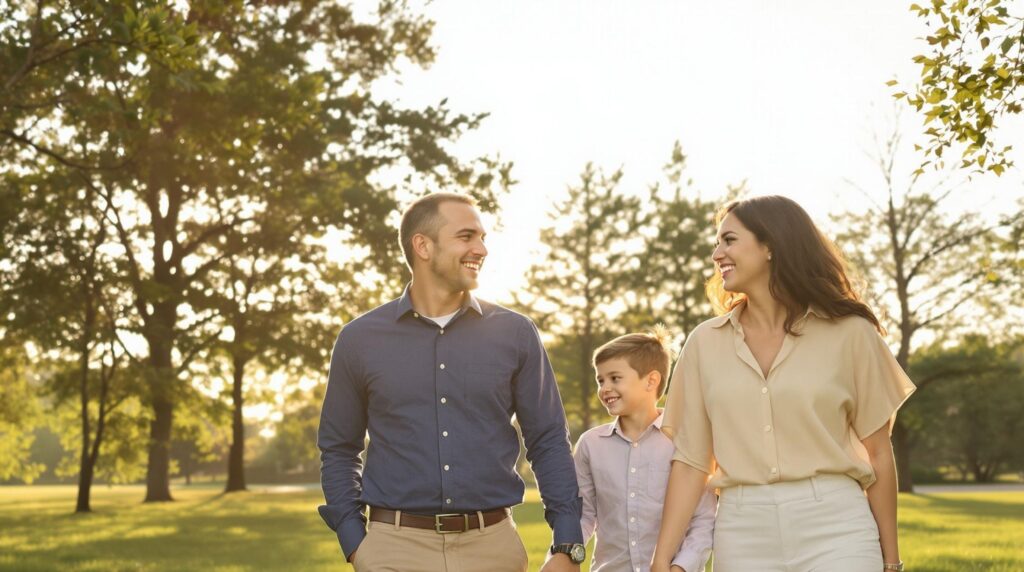 Navigating Estate Planning and Asset Protection: A Texas Perspective 4 Family walking in a sunny park