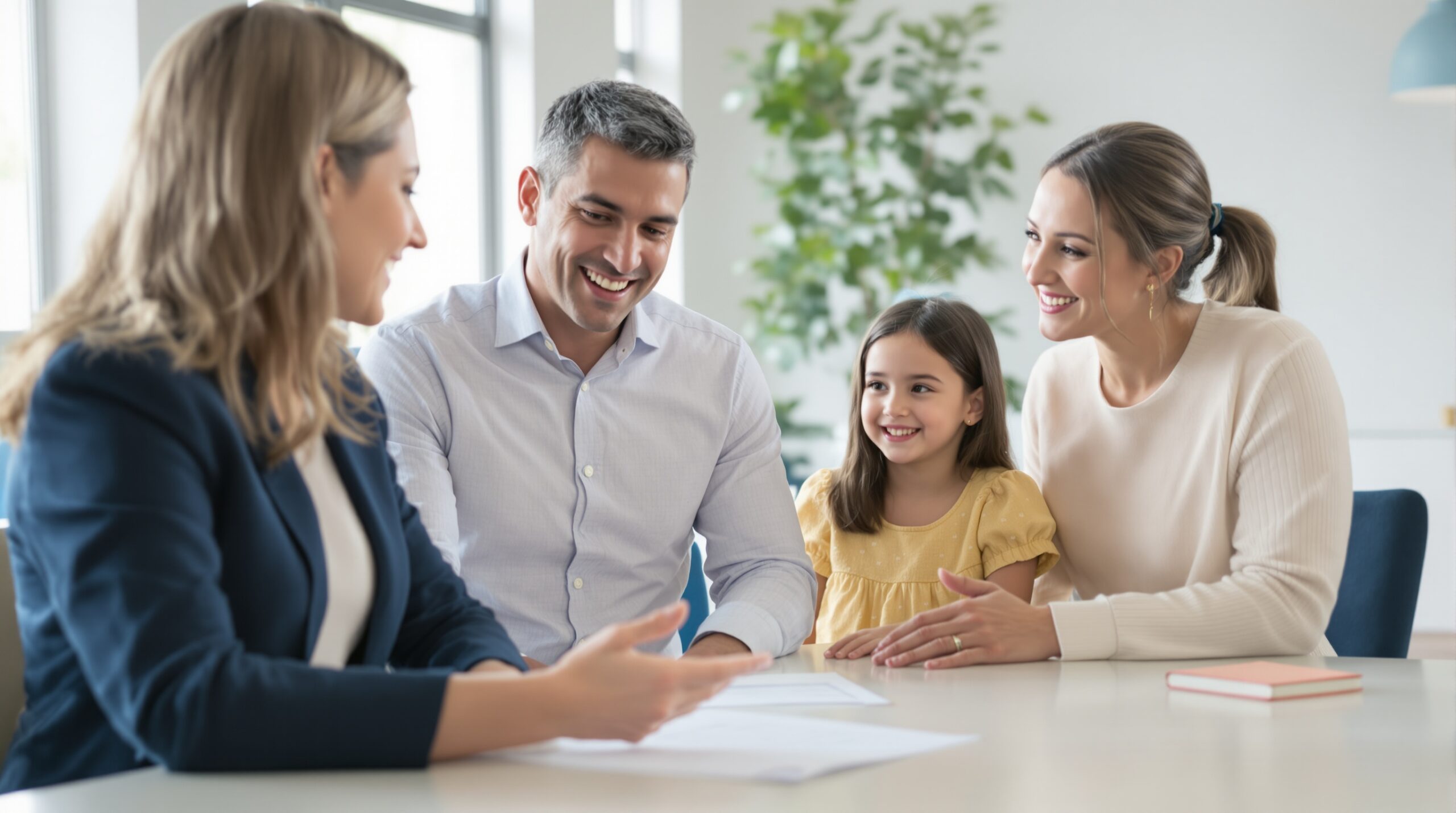 Attorney sat with a young family