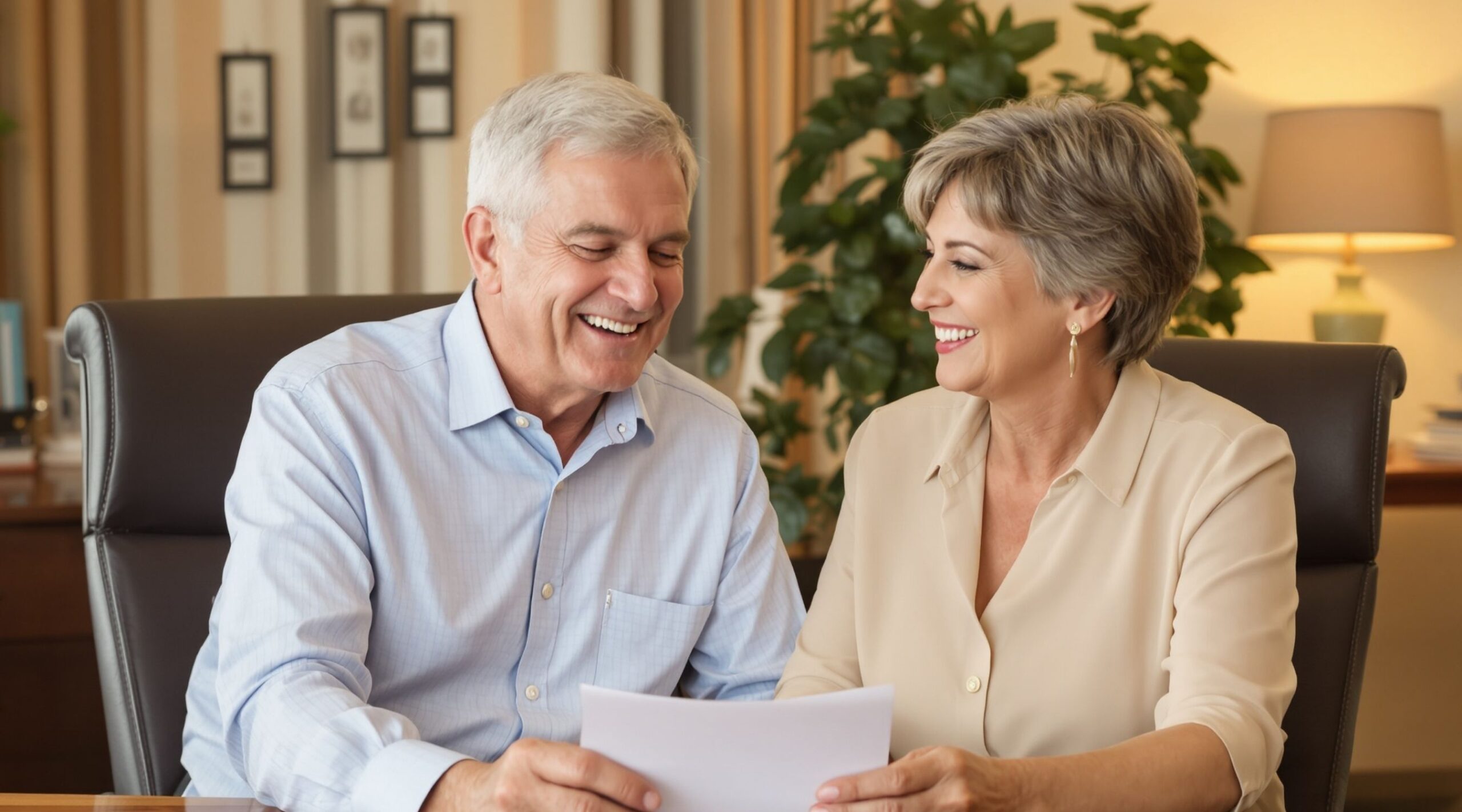 A couple discussing in a home office