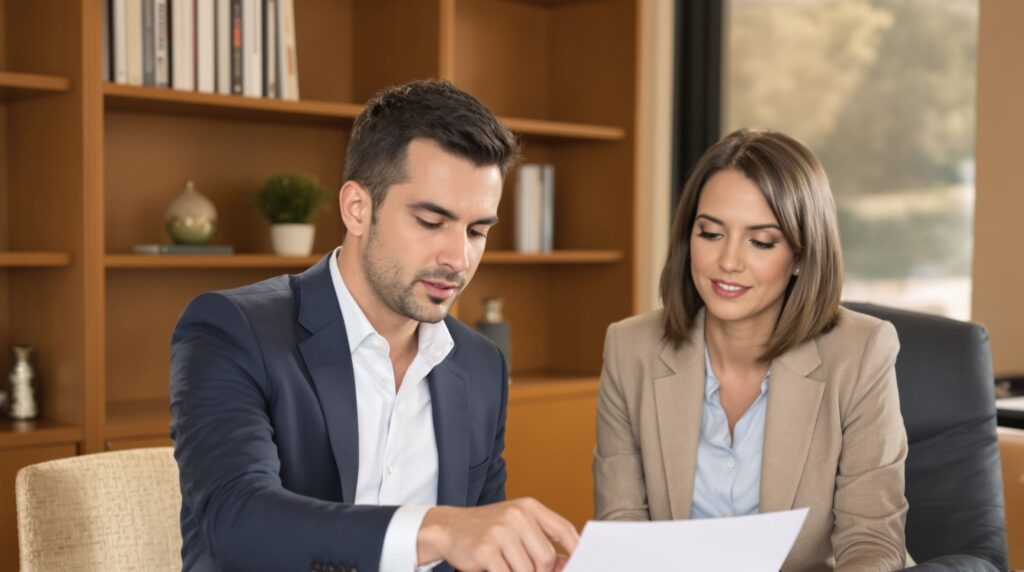 Professional meeting with a lawyer