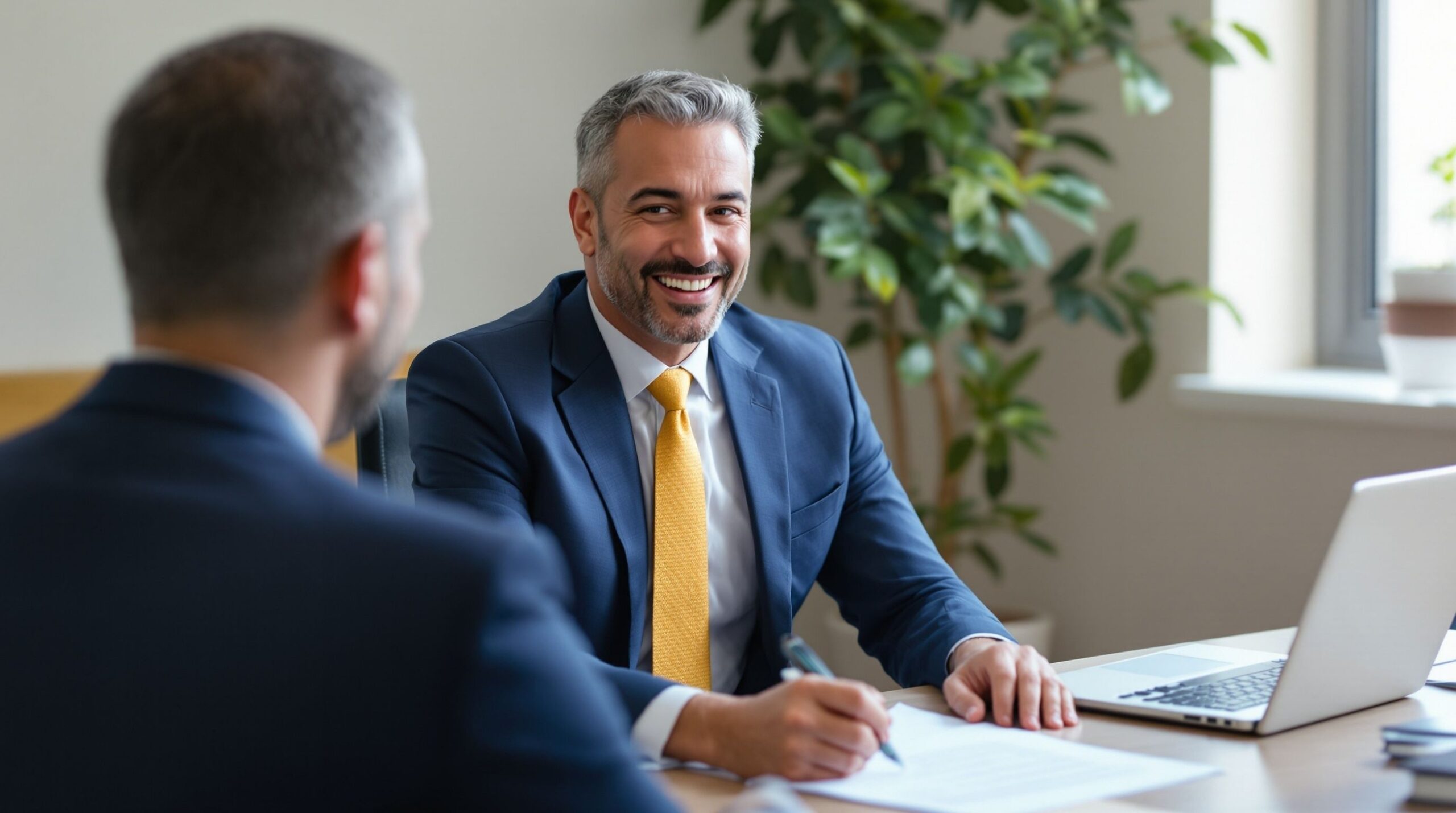 An attorney in a meeting with a client